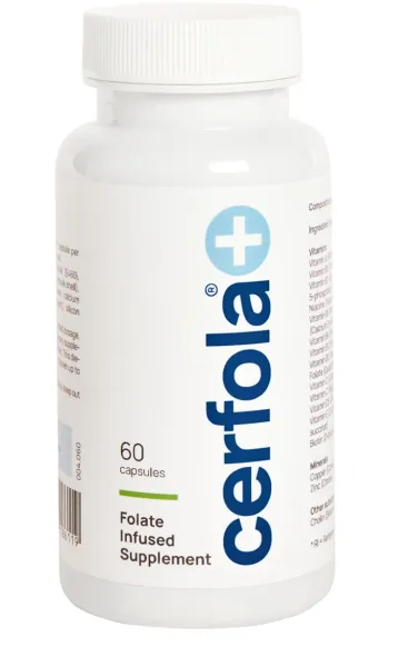 Maisto papildas  CERFOLA+ Folate Infused kapsulės N60